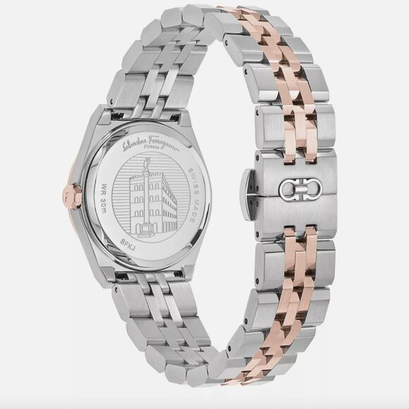 Ferragamo Two Tone 28mm Rose Gold Silver Watch main image 4